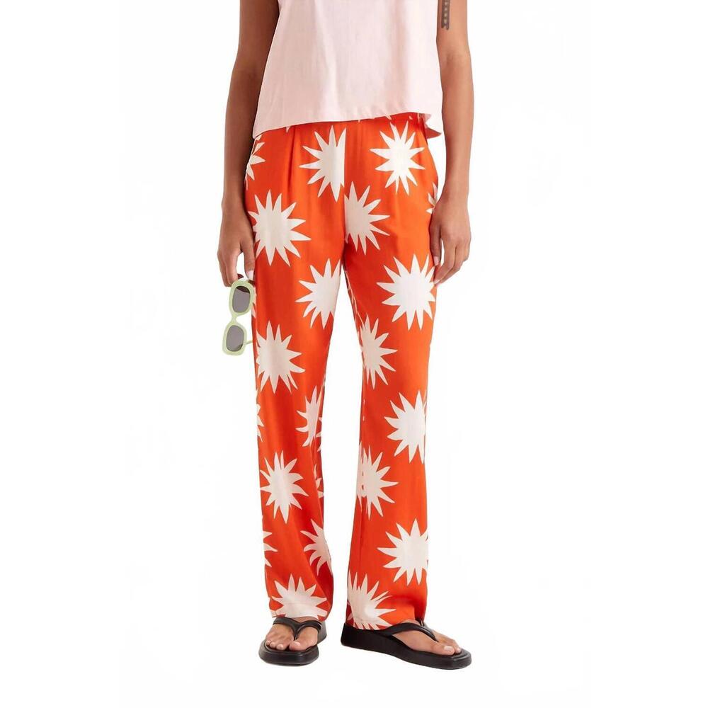 NEW COMPANIA FANTASTICA big sun printed pants in orange